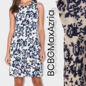 BCBG MaxAzria Cassandra Dress in Dark Cobalt Combo